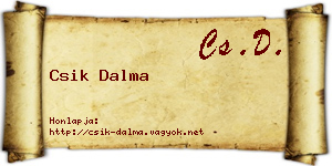 Csik Dalma névjegykártya
